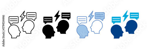 Conflict   Icon Set Multiple Style Collection