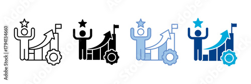 Leadership  Icon Set Multiple Style Collection