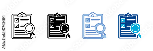 Quality Control   Icon Set Multiple Style Collection