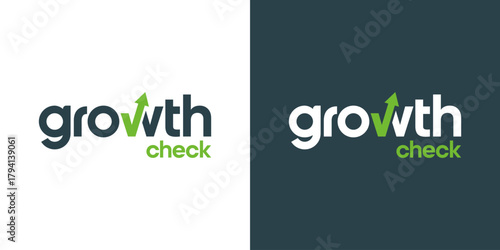 Modern growth logo design template illustration. Abstract arrow shape vector design with technology model. Symbol for business startup, marketing, finance and management company