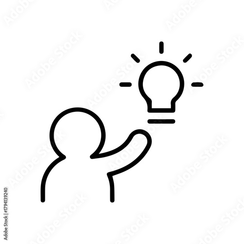 Person with an idea icon