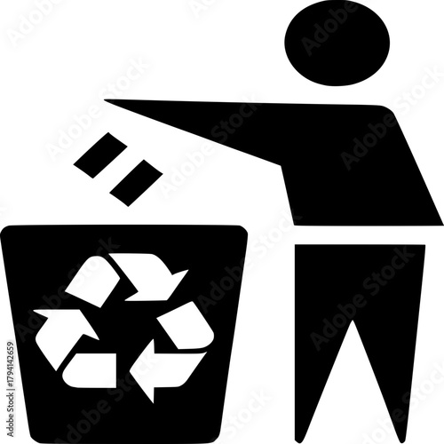 Recycling and Responsibility: A visual representation of environmental consciousness, conveying the importance of waste disposal and recycling practices.