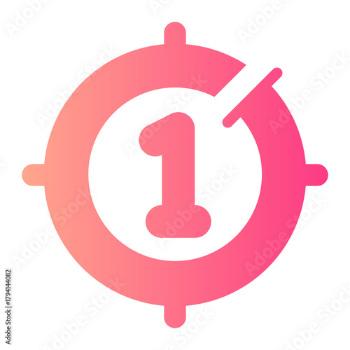 countdown gradient icon