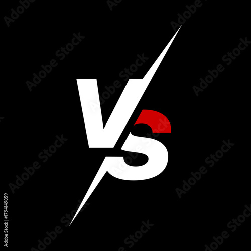 logo VS versus letters initial
