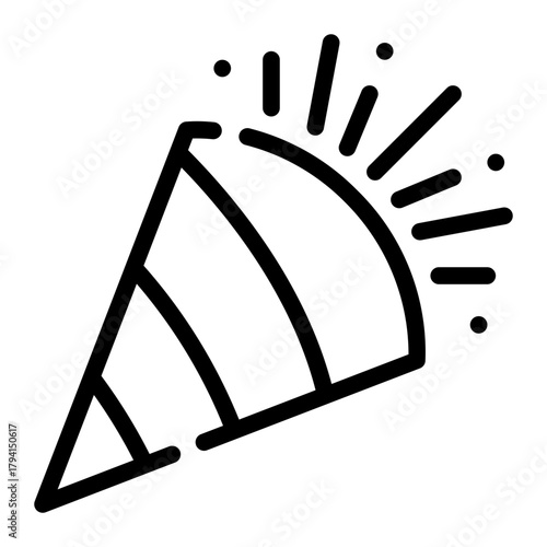 party popper line icon