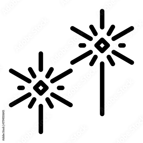 sparkler line icon