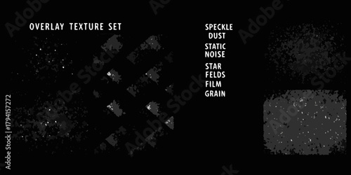 Collection of abstract grunge overlay textures for digital art and graphic design projects