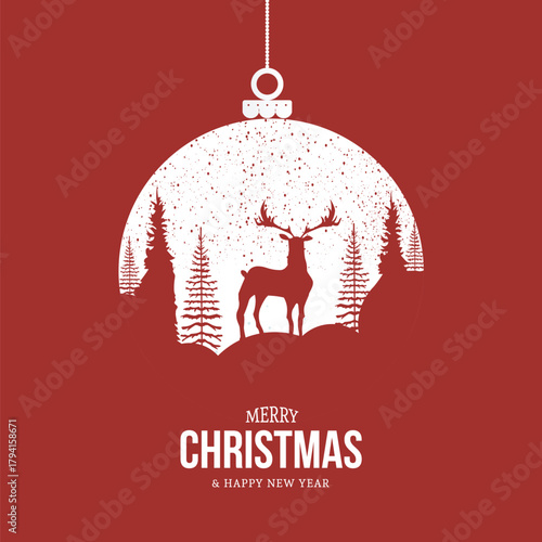 Beautiful Merry Christmas Vector Artwork for Holiday Greetings