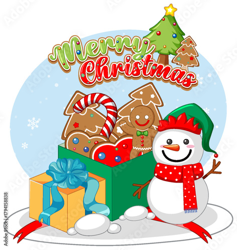 Beautiful Merry Christmas Vector Artwork for Holiday Greetings