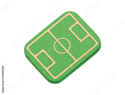football field icon 3d illustration render