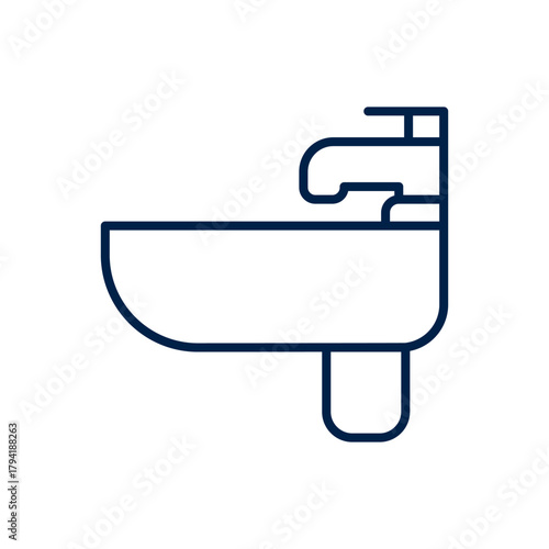 Wastafel vector illustration icon deasign trendy