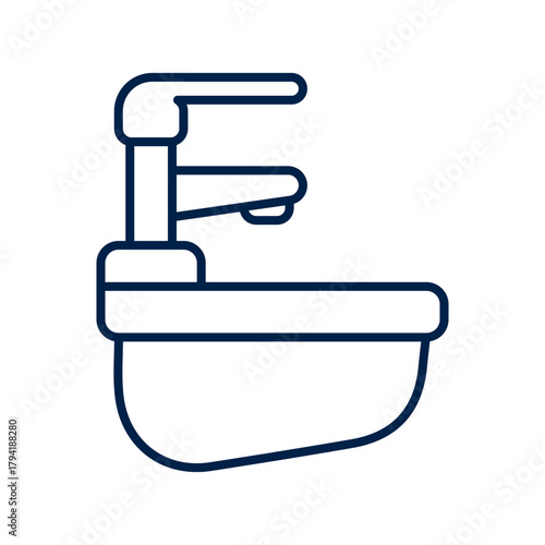 Wastafel vector illustration icon deasign trendy