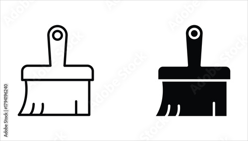 Brush icon set, of vector icons isolated on a white background..