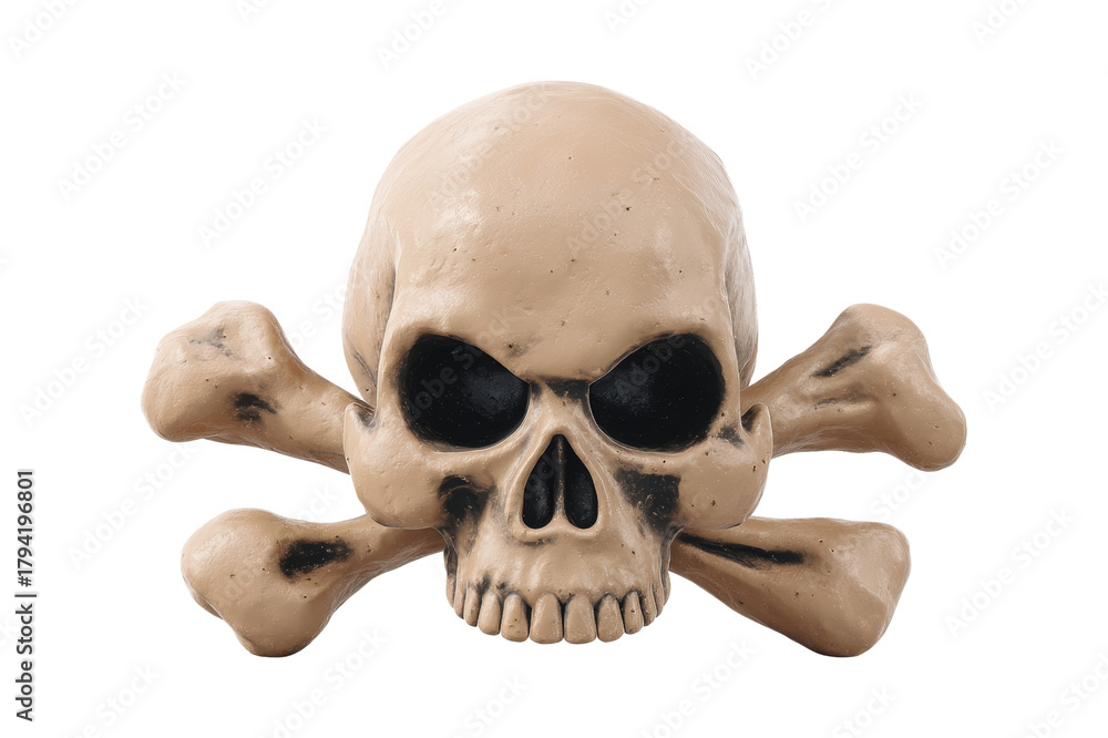 Fototapeta premium Pirate skull and crossbones decor halloween theme indoor display spooky
