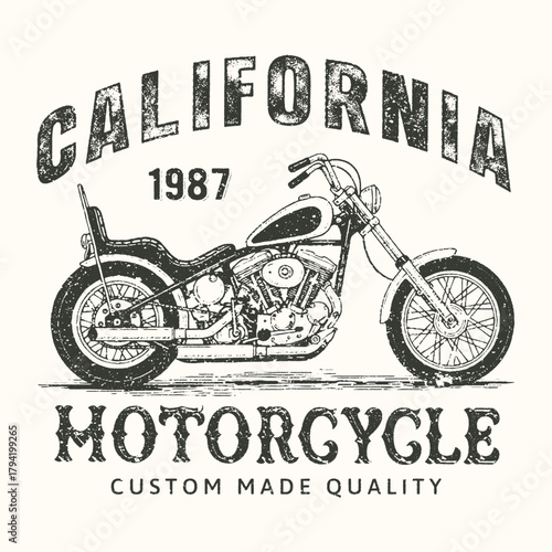 American Vintage Chopper Motorcycle  Graphic Design. motorcycle. Vintage typography t-shirt printing. motocross. Set of vintage custom motorcycle emblems, labels, badges, logos, prints, templates 
