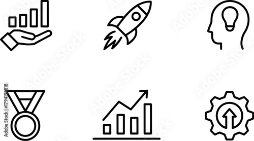 Set of business and startup icons