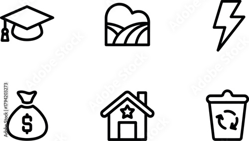 Set of social service icon