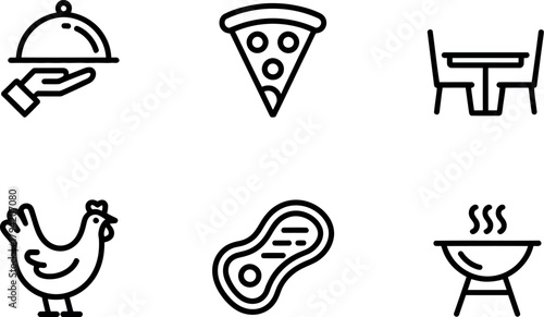 Set of food icons