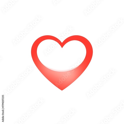 Free Download red heart isolated on white - GFXLoad