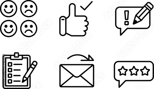 Customer feedback vector icons