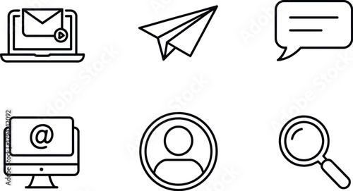 Set of communication icons