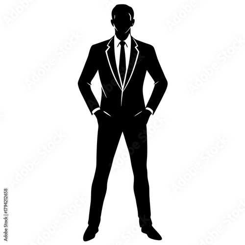 silhouette of a business man