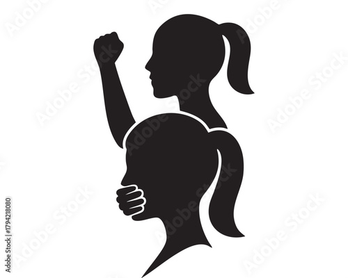 Stop Abuse Awareness Silhouette