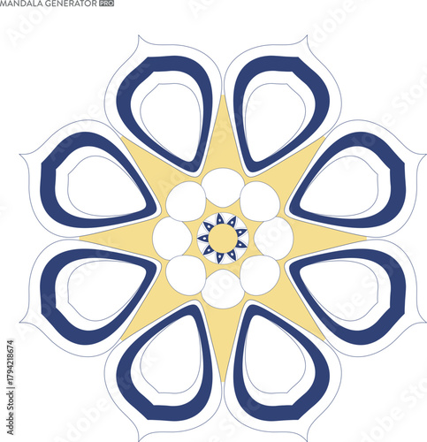 Elegant floral mandala design with intricate details and soothing color palette for spiritual 