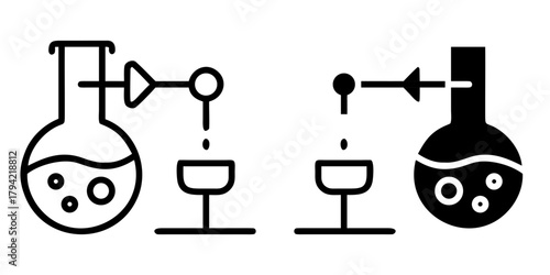 Skin Care outline and pictogram Icon for Beauty, Wellness, and Spa Design