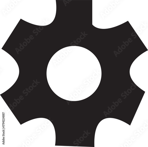 Black gear wheel for machinery use
