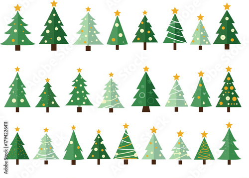 Festive Christmas trees bring holiday cheer