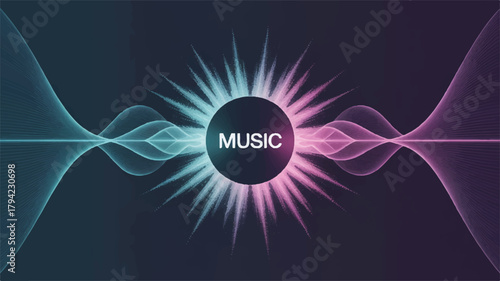 A digital art illustration featuring a colorful rainbow lines design on a dark background for creative projects