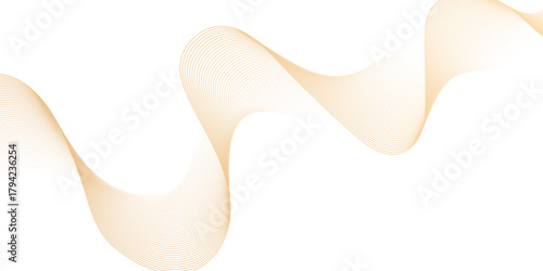 Vector gradient brown and white flow smooth wave energy stripe business liner texture design. abstract sound make white wave the focal element. white transparent giving it depth and a sense background