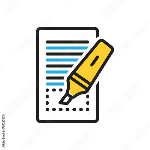 Multi color icon for highlighted