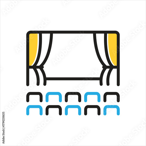 Multi color icon for theater