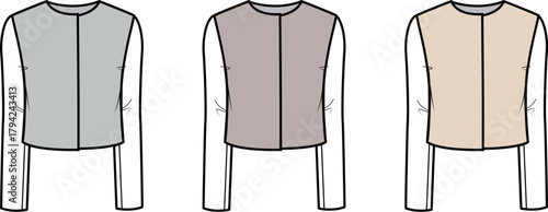 Variety of Fashionable Jackets in Different Colors Displayed Style and Design Concepts