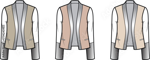 Fashionable Jacket Design Variations in Vector Illustration - Stylish Apparel Concepts