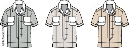 Stylish Button-Up Shirt Designs A Versatile Collection in Various Colors for Fashion Inspiration
