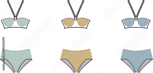 Collection of Bikini Sets Stylish Swimwear Designs for Beach Season and Summer Vacation