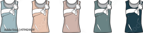 Fashionable Tank Top Designs in Various Colors, Perfect for Summer Outfits and Style Trends