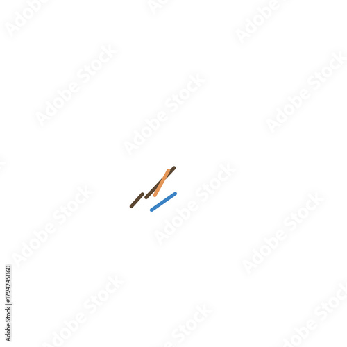 Hand-drawn retro beach doodle – Deckchair