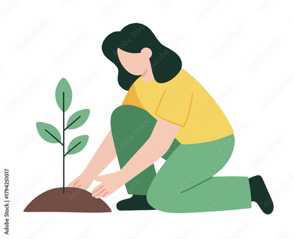 Fototapeta premium Planting a Tree