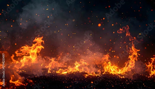 Intense Glowing Sparks Texture