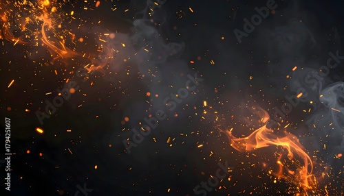 Intense Glowing Sparks Texture
