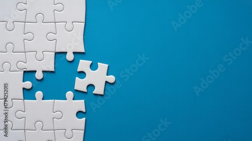 Discover the missing piece and connect ideas with this vibrant puzzle concept, perfect for strategy and teamwork visuals