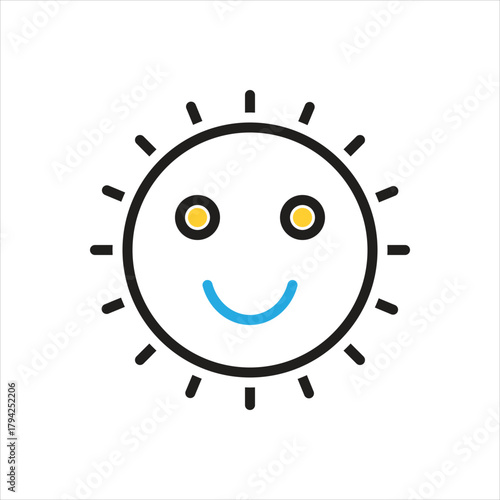 Multi color icon for sunshine