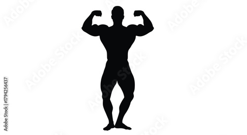 Abstract geometric pattern with bold contrasting shapes and lines in a striking silhouette