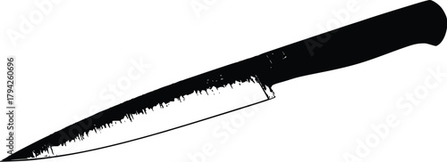 A sharp kitchen knife, perfect for cutting food