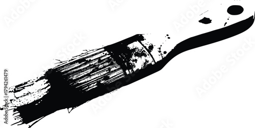 Black paint brush