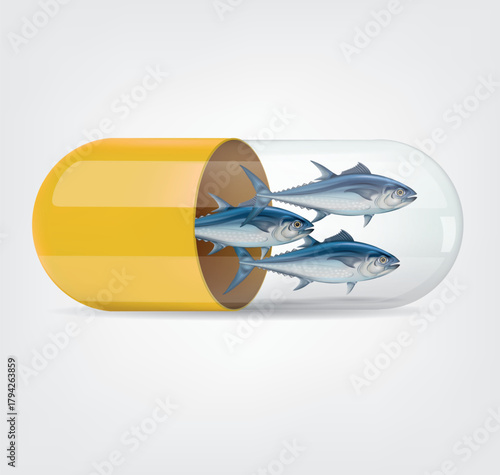 Picture of fish in a medicine capsule